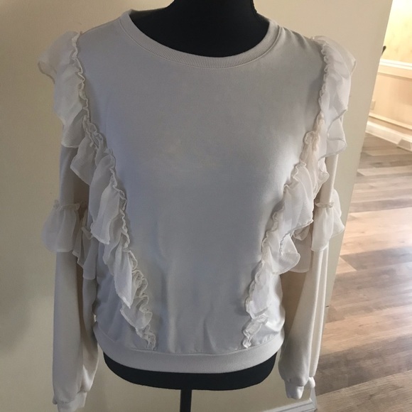 Express Tops - Express ruffled sweatshirt